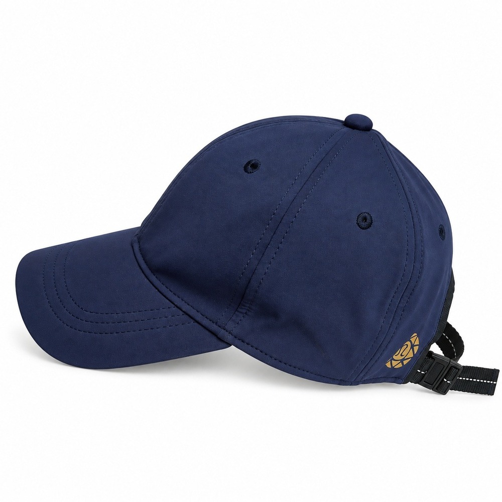 Lululemon Seawheeze Baller Baseball Cap Navy Blue Gold Side Logo Adjustable Hat